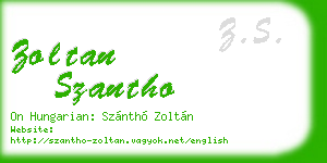 zoltan szantho business card